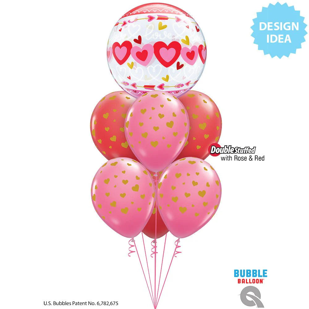 22 inch BUBBLE - LOVE CONNECTED HEARTS