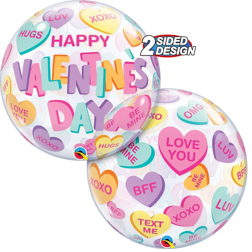 22 inch BUBBLE - VALENTINE'S CANDY HEARTS