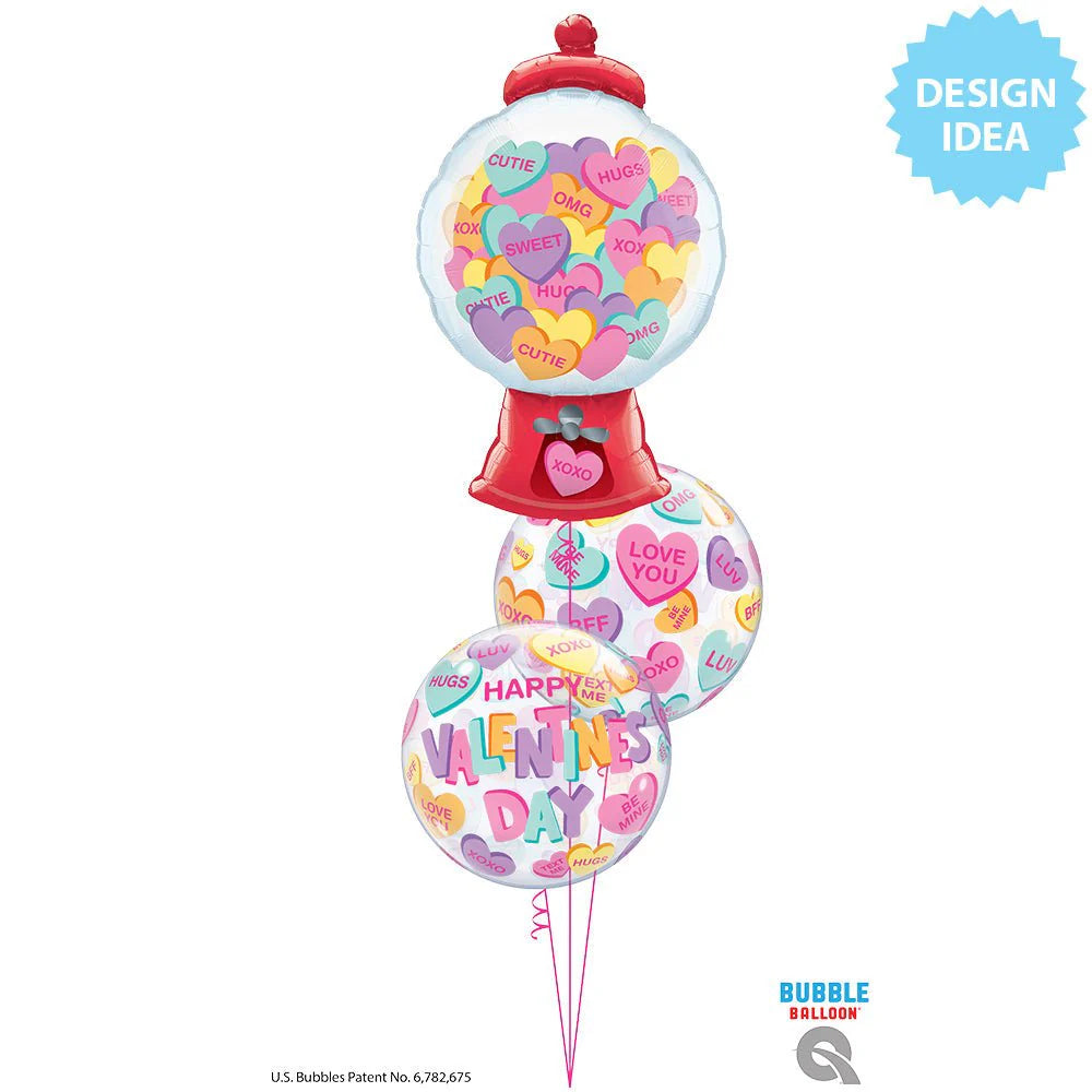 22 inch BUBBLE - VALENTINE'S CANDY HEARTS
