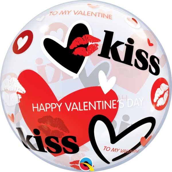 22 inch BUBBLE - VALENTINE'S KISSES & HEARTS