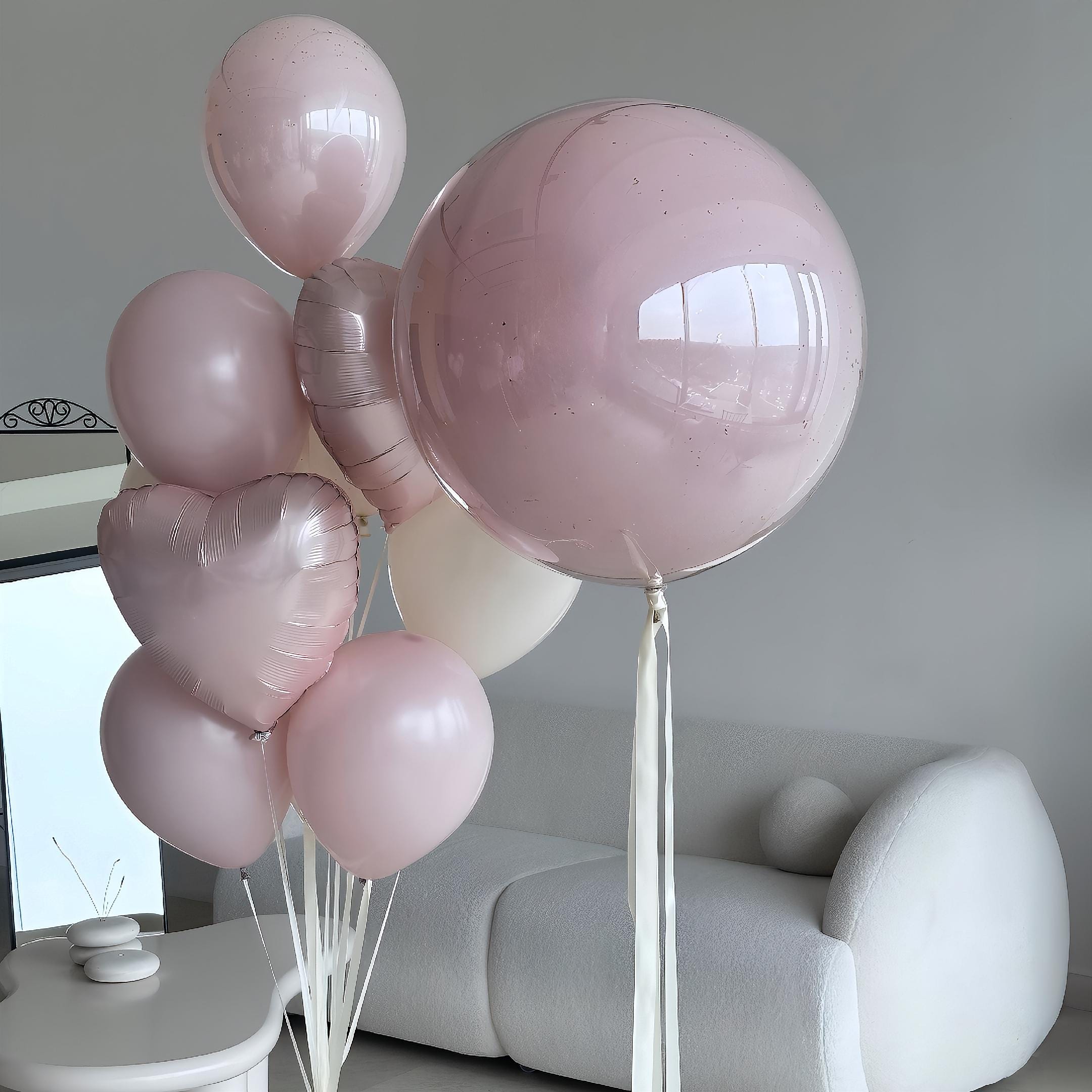 Elegant Birthday Balloons | Trending Balloons | Bachelorette | Pink Coquette | Romantic Balloon Bouquet | Bow Trend Birthday | Minimalist