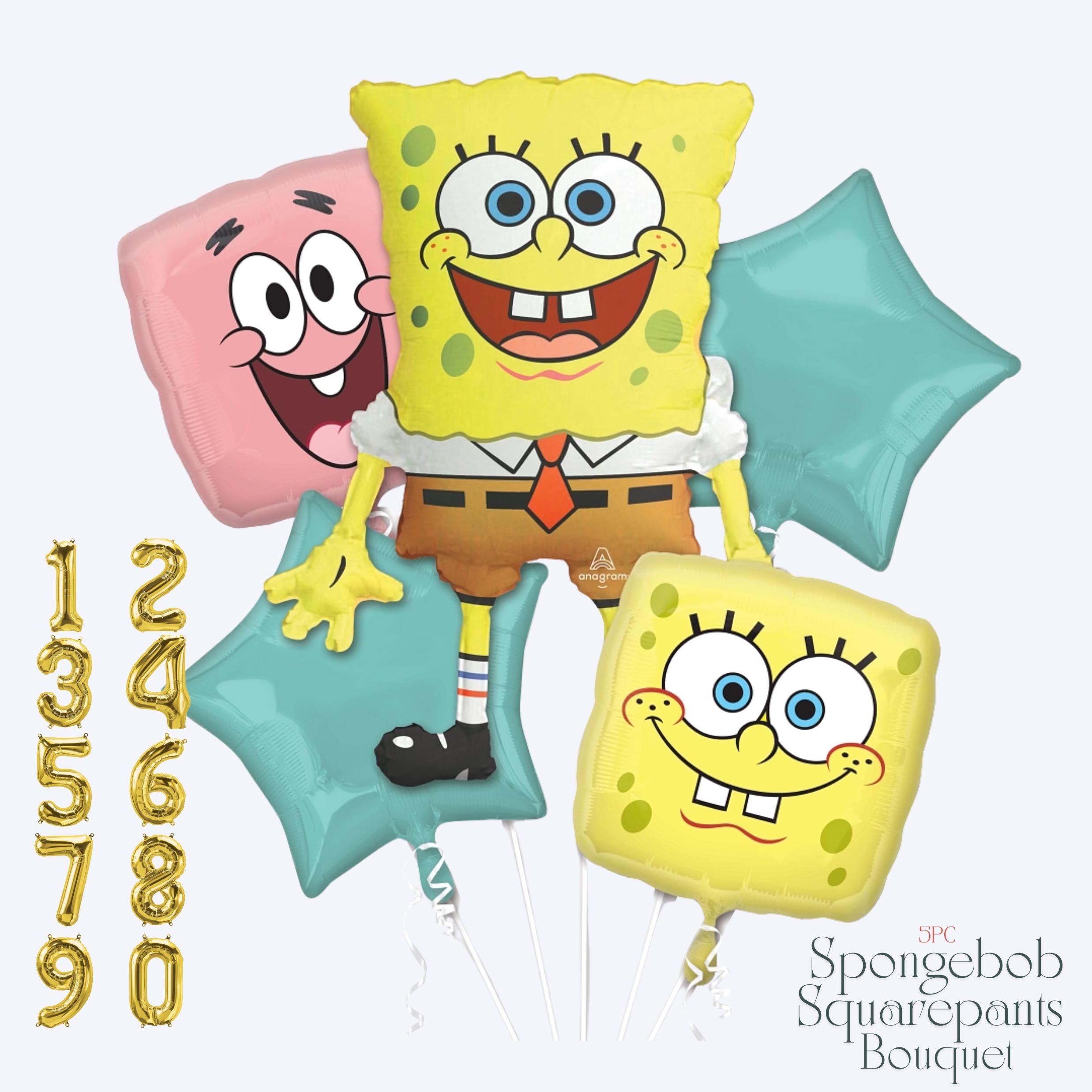 SpongeBob SquarePants Balloon Bouquet: Under the Sea Birthday Party Decor