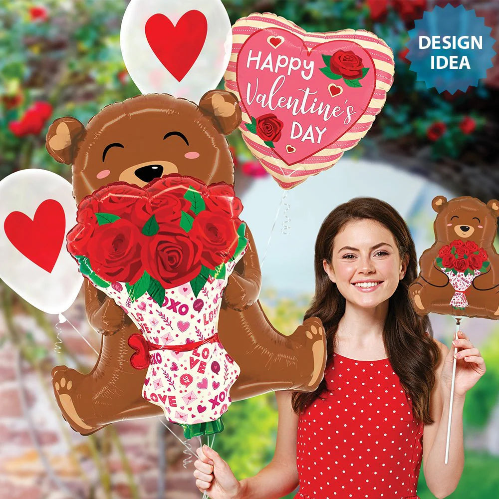 25 inch ROSE BOUQUET BEAR