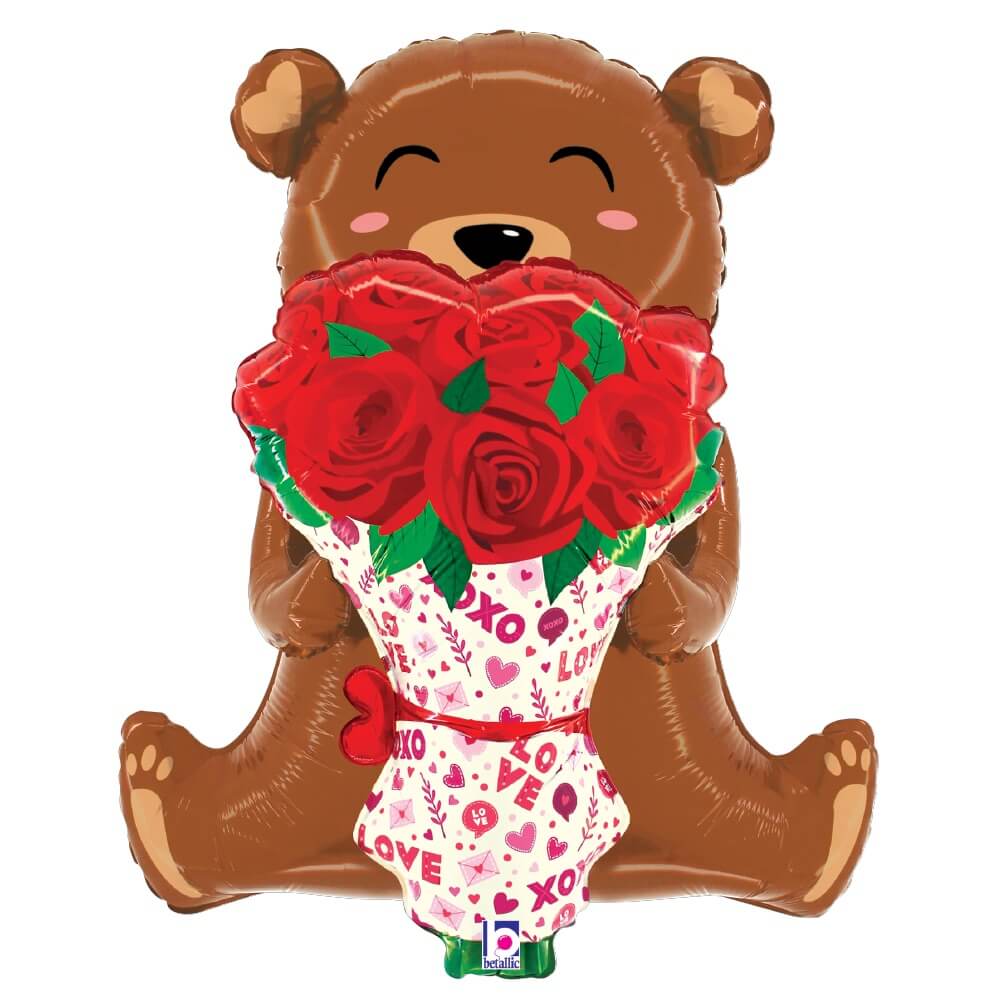 25 inch ROSE BOUQUET BEAR