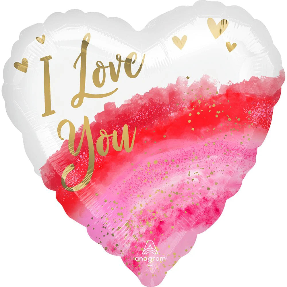 28 inch GEODE WATERCOLOR LOVE