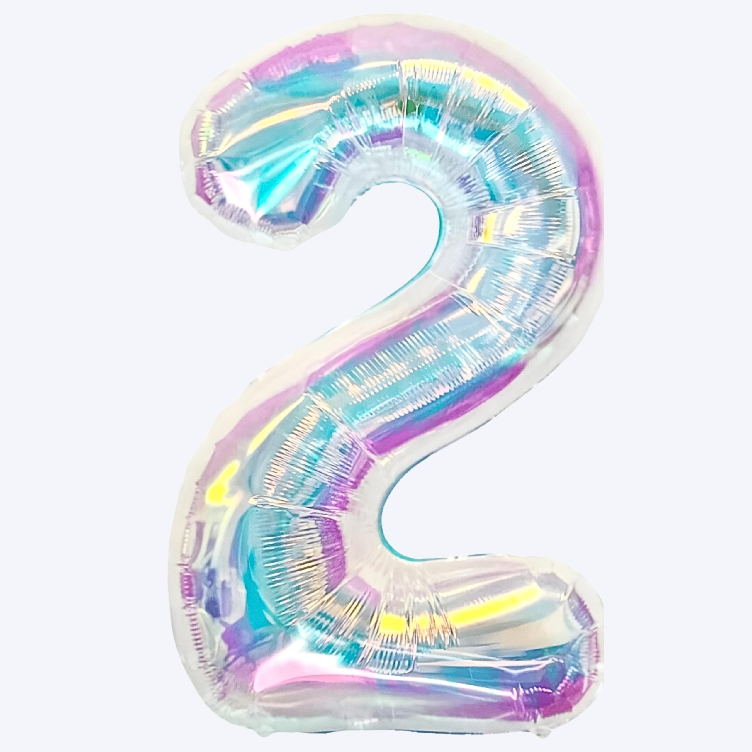 IRIDESCENT NUMBER BALLOON - 34 INCH (AIR FILL ONLY)