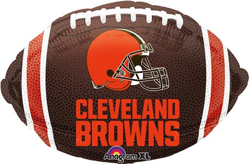 18-Inch Cleveland Browns NFL Football Foil Balloon – Game Day Party Decoration