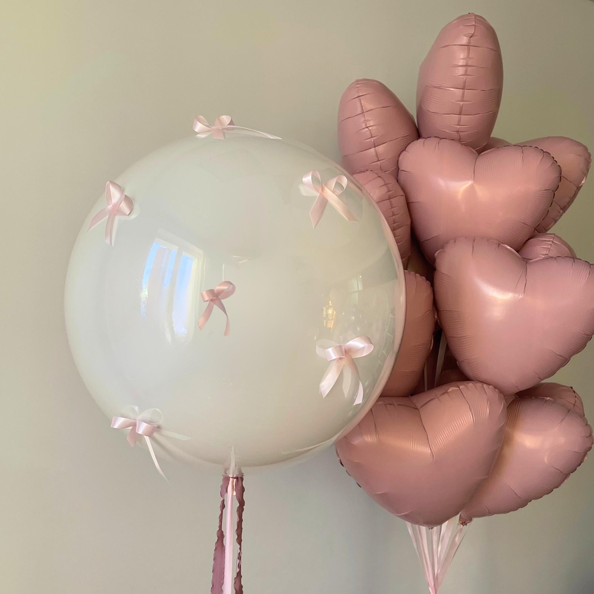 Pink Bow Balloon Bouquet: Coquette Party Decor DIY