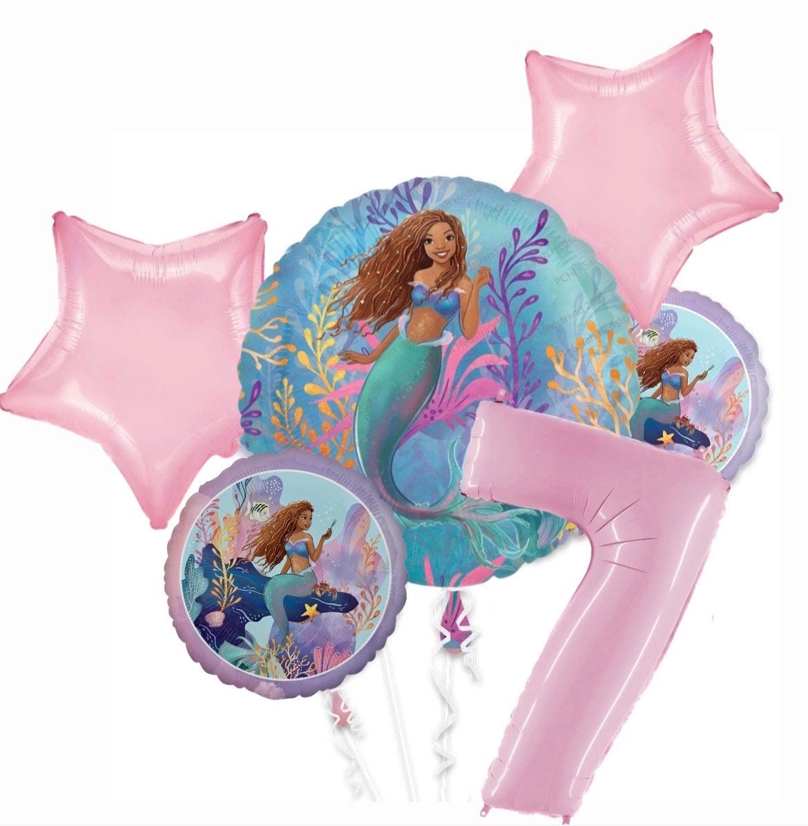 Little Mermaid Balloon Bouquet: Ariel Party Decorations, Under the Sea Balloons