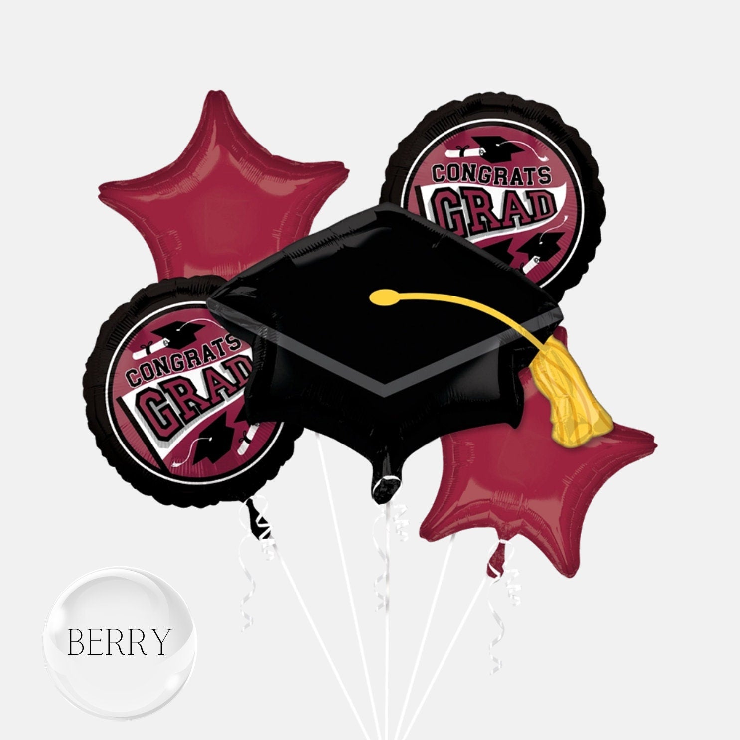 School Colors Graduation Balloons: Mylar Foil Party Decor - Made in USA
