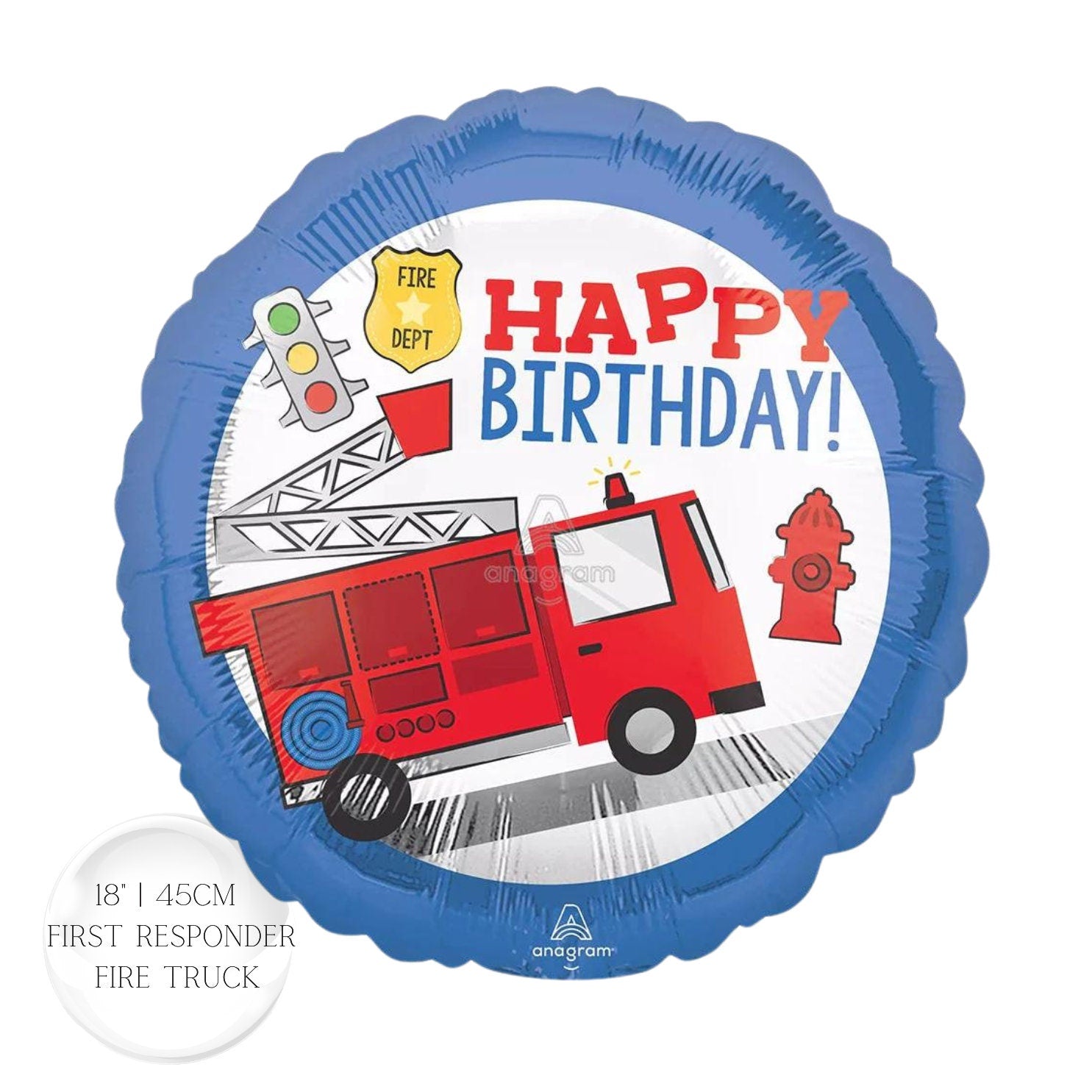 Fire Truck Birthday Balloons: First Responders Party Decor