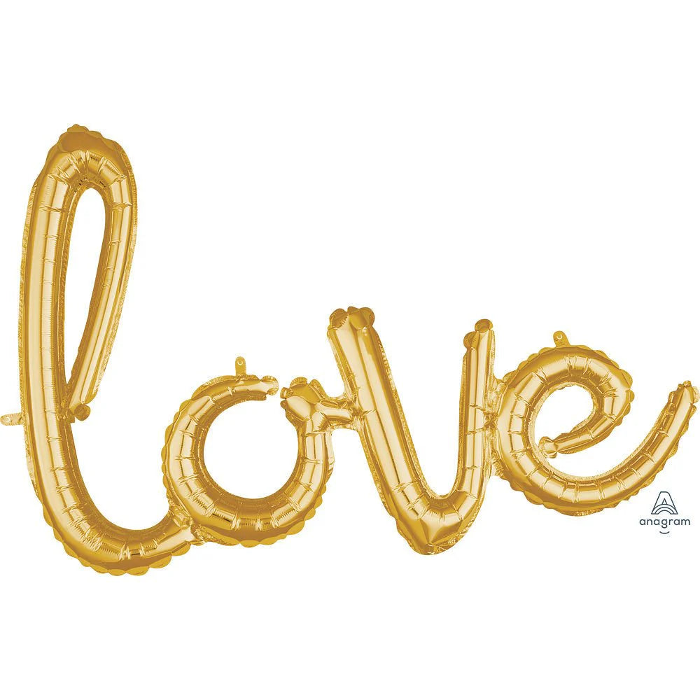 31″ SCRIPT PHRASE "LOVE" GOLD