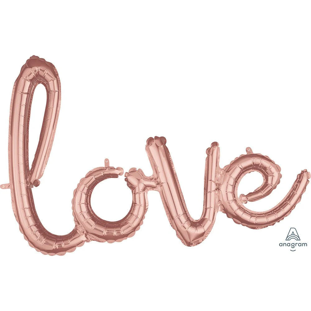 31″ SCRIPT PHRASE LOVE ROSE GOLD