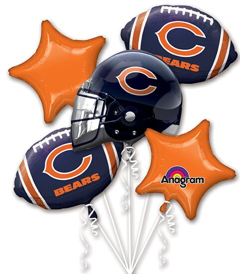 Chicago Bears NFL Foil Balloon Bouquet – Football Fan Celebration Decor