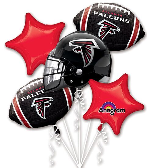 Atlanta Falcons NFL Foil Balloon Bouquet – Football Party & Game Day Decoration