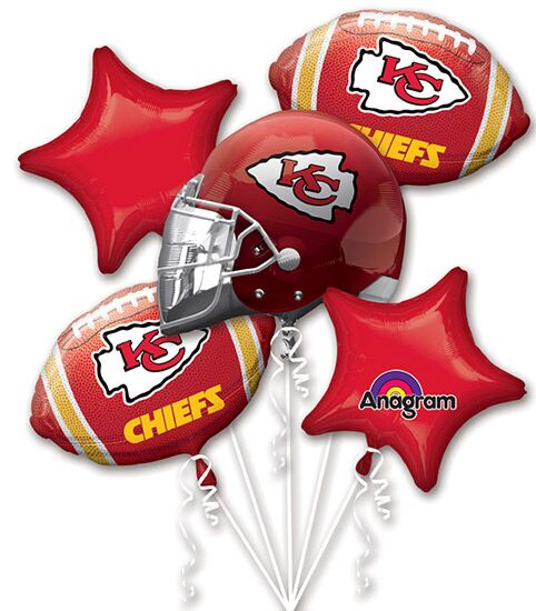 Kansas City Chiefs NFL Foil Balloon Bouquet – Bold Team Spirit Party Decor