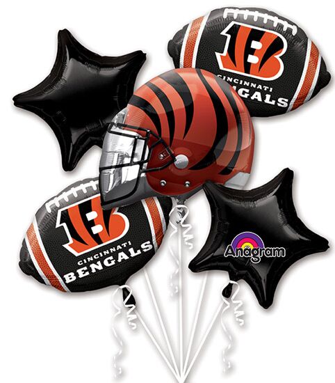 21-Inch Cincinnati Bengals NFL Helmet Foil Balloon – Football Party Decoration