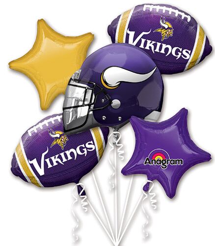 Minnesota Vikings NFL Balloon Bouquet – Football Fan Party Decoration