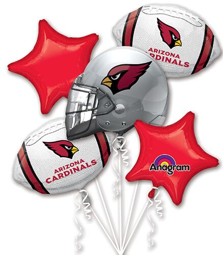 Arizona Cardinals NFL Foil Balloon Bouquet – Football Party & Game Day Decoration