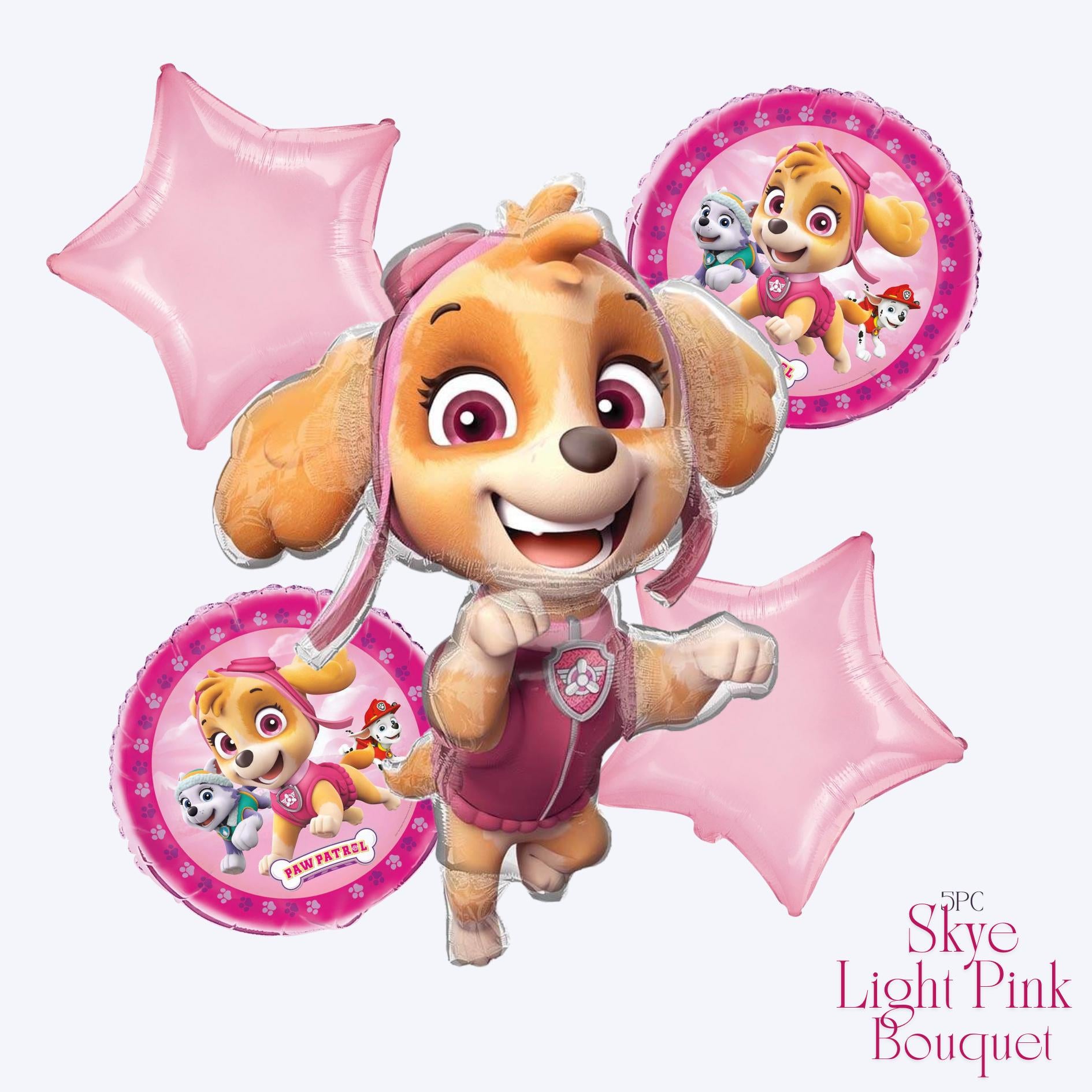 Paw Patrol Skye Balloon Bouquet - Anagram Licensed | Paw Patrol Girl Birthday decorations | Paw Patrol Girl party, Toddler birthday balloons