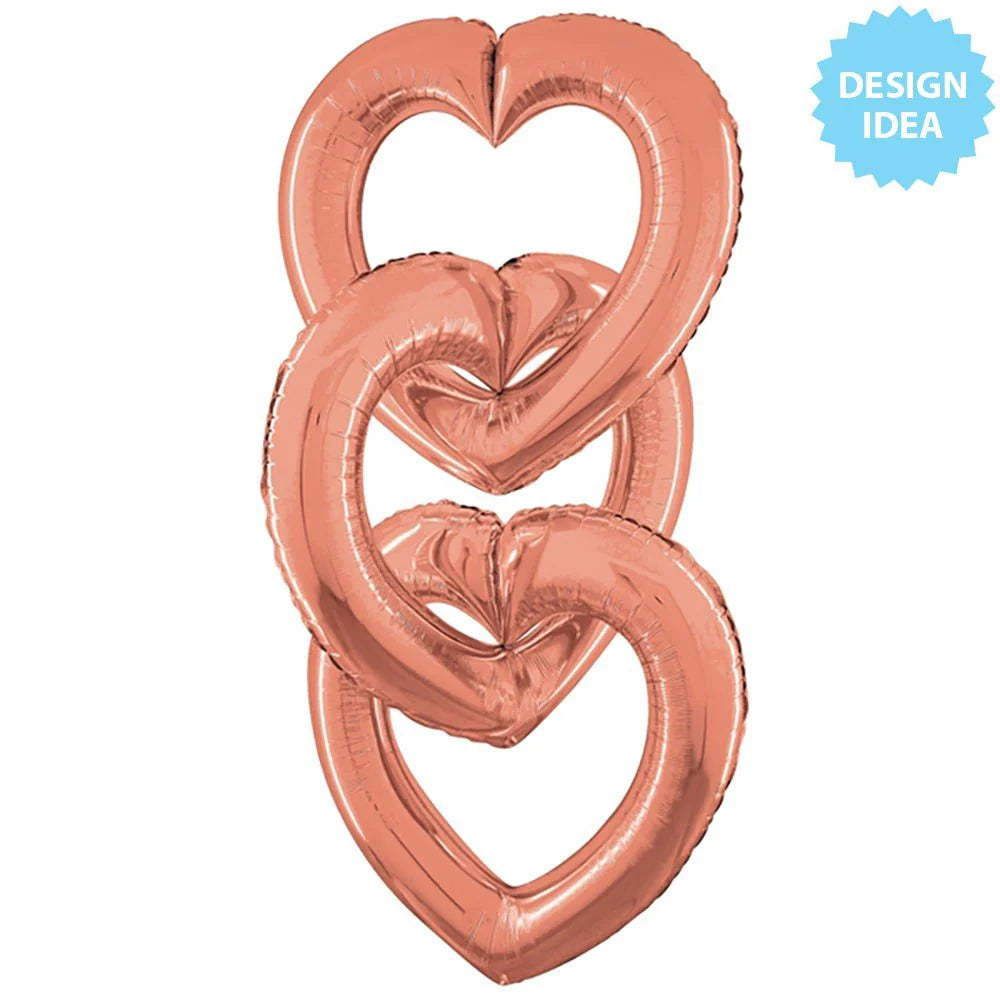 32 inch LINKING HEART ROSE GOLD