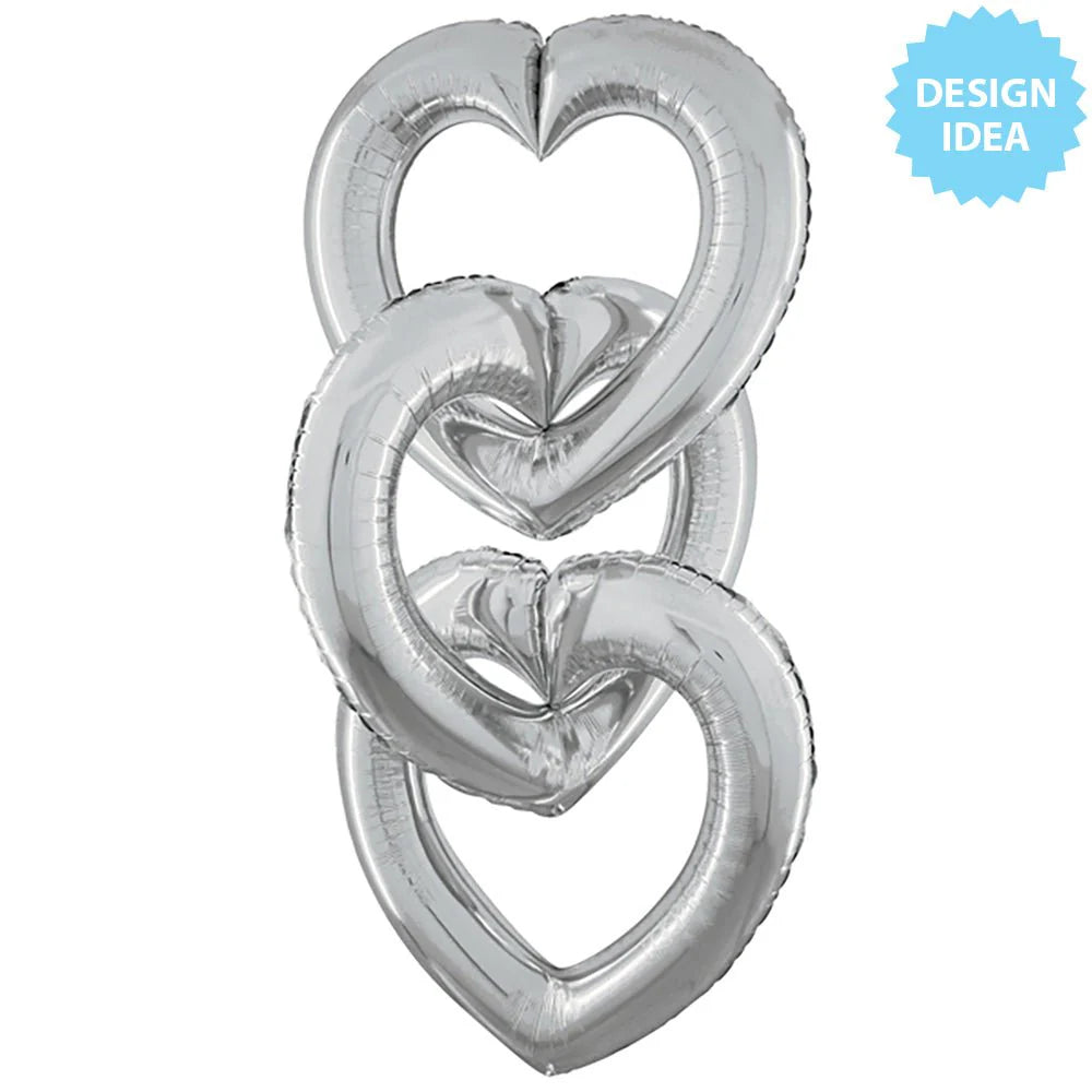 32 inch LINKING HEART SILVER