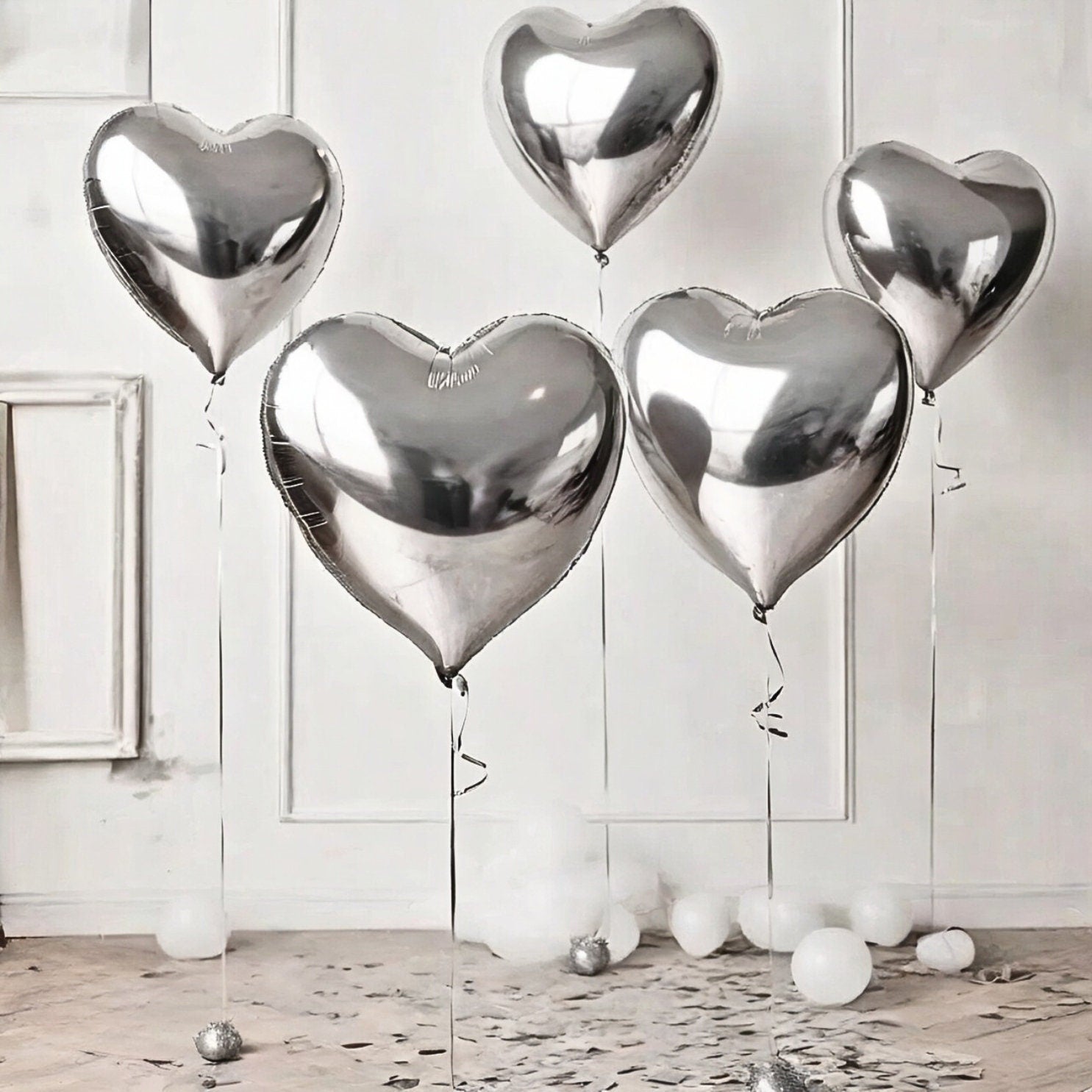 Foil Heart Balloons: Valentine's Day, Bachelorette Party Decor