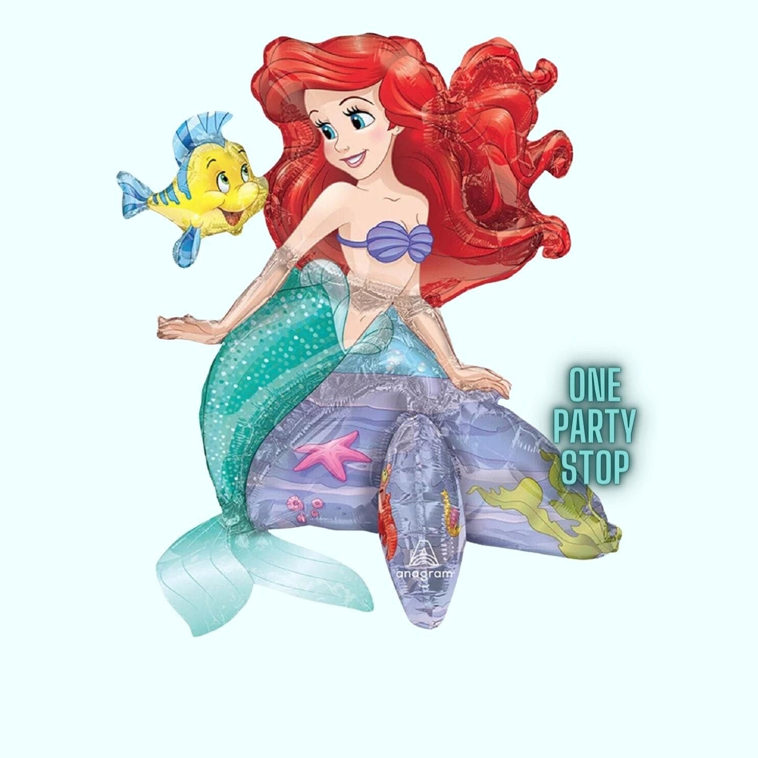 Ariel Foil Balloon: Little Mermaid Party Decoration (Air-Fill)
