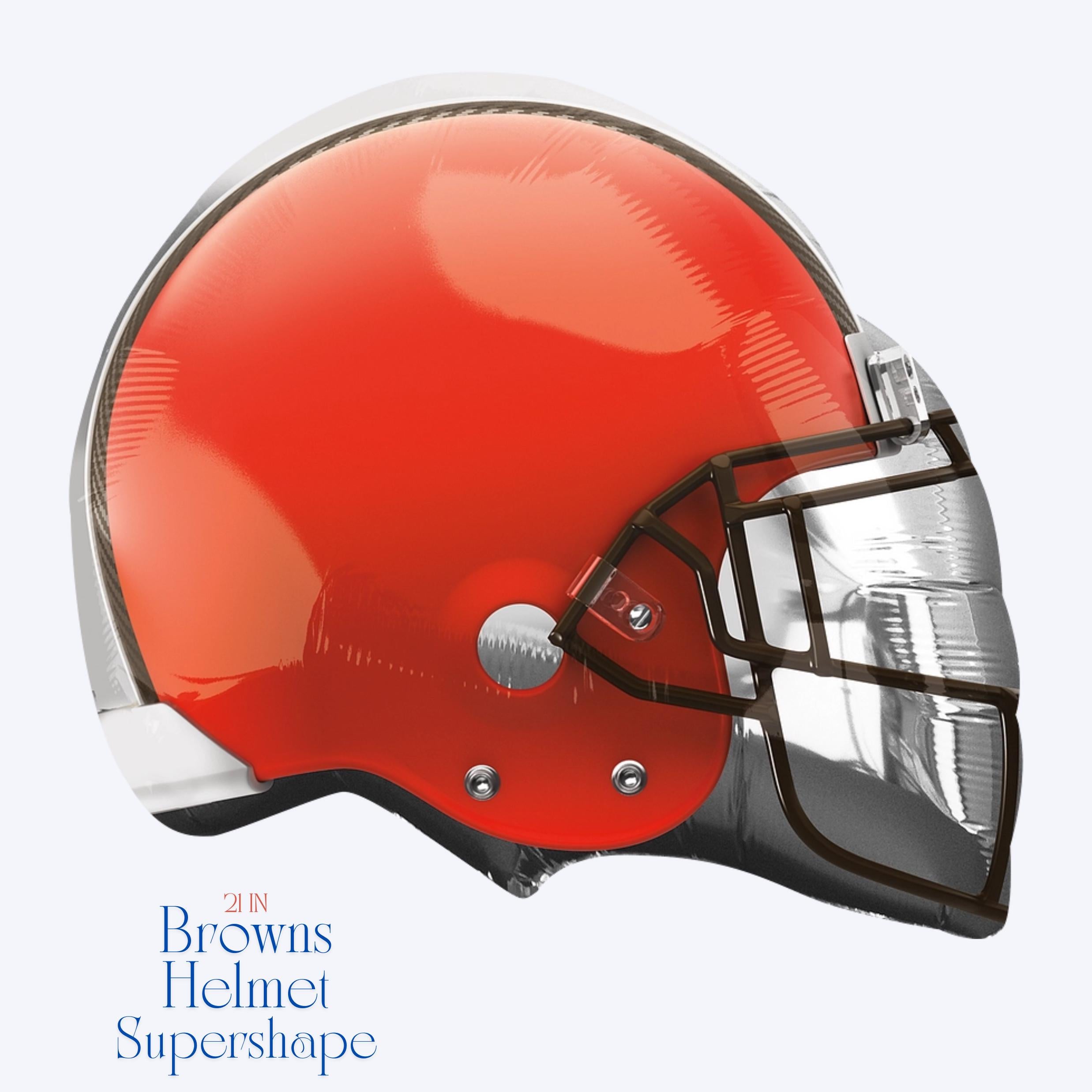 Cleveland Browns Balloon Set | Football Party Decorations | Browns Helmet Foil Balloon | Game Day Party Supplies | Browns Birthday Balloons