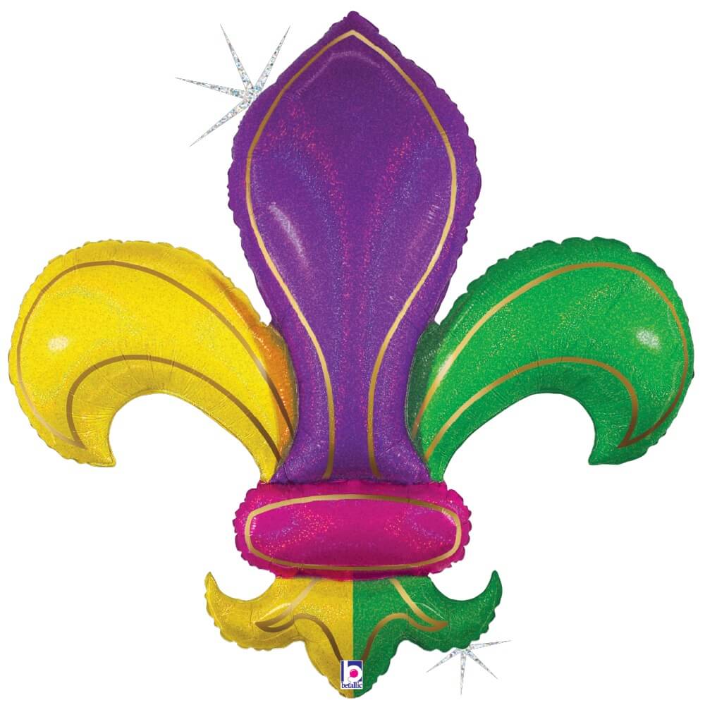 36 inch COLORFUL FLEUR DE LIS