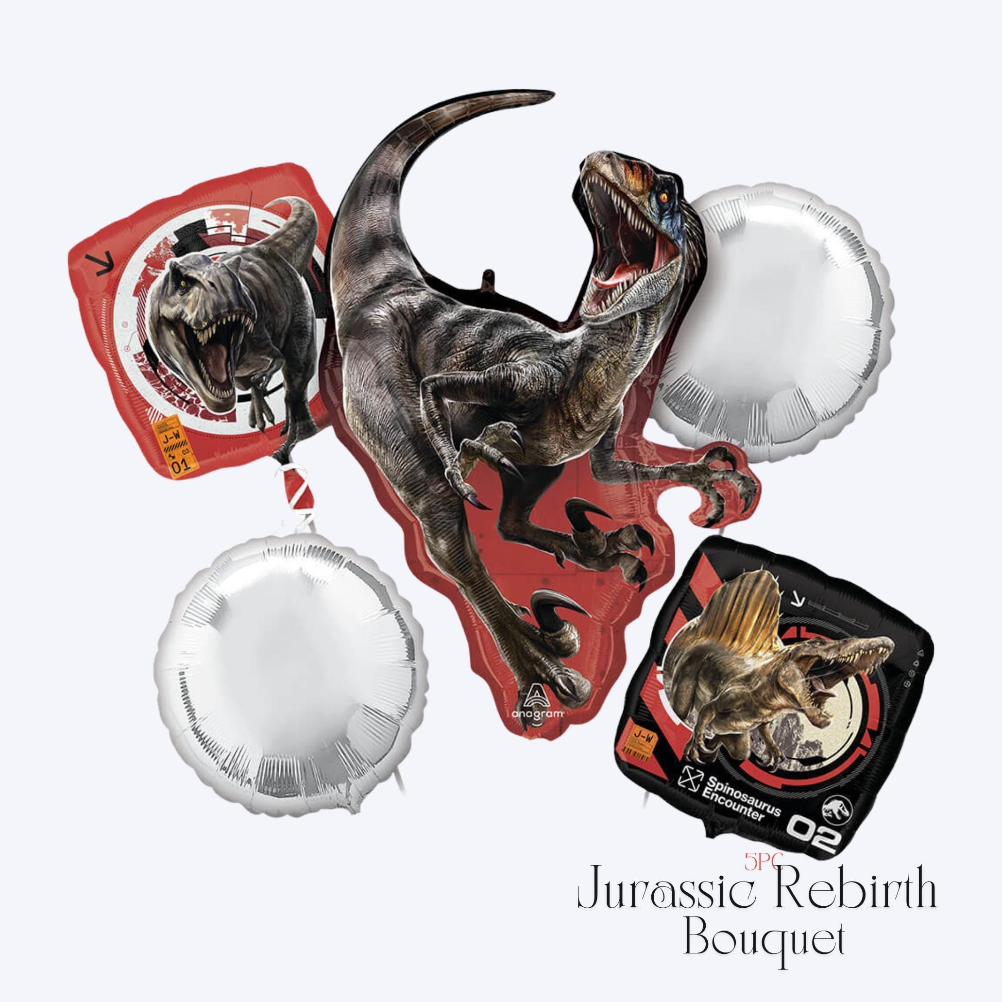 Jurassic World T-Rex Balloon Bouquet: Dino Birthday Party Decorations