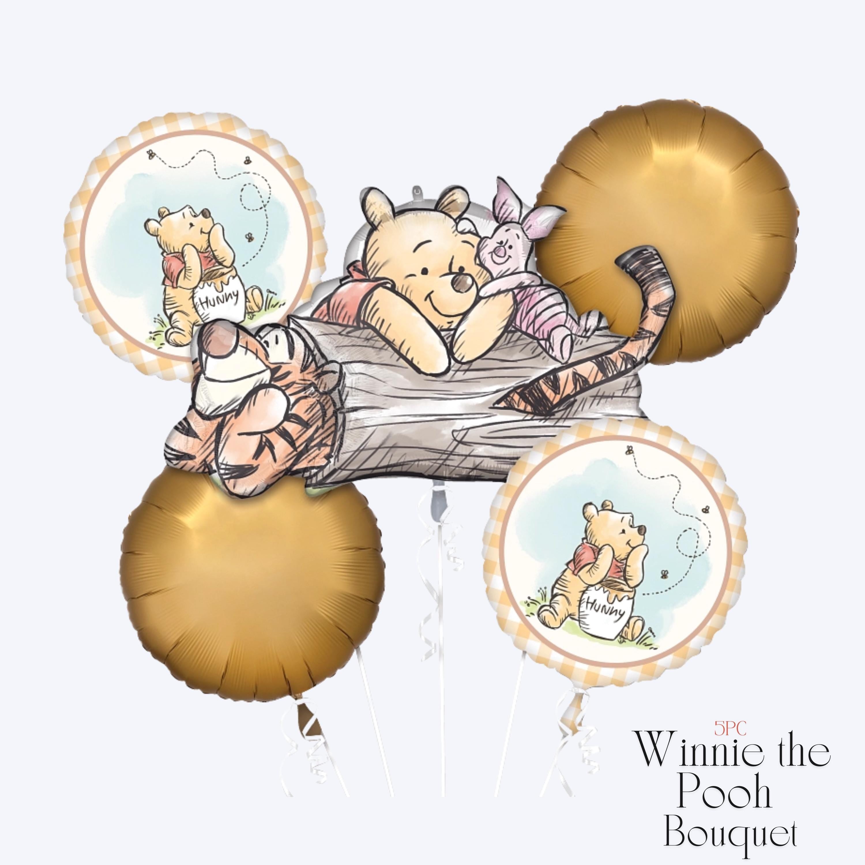 Winnie the Pooh Balloons - Licensed by Anagram | Pooh Bear Birthday Decorations | Baby Shower | First Birthday Balloons | Classic Pooh Party