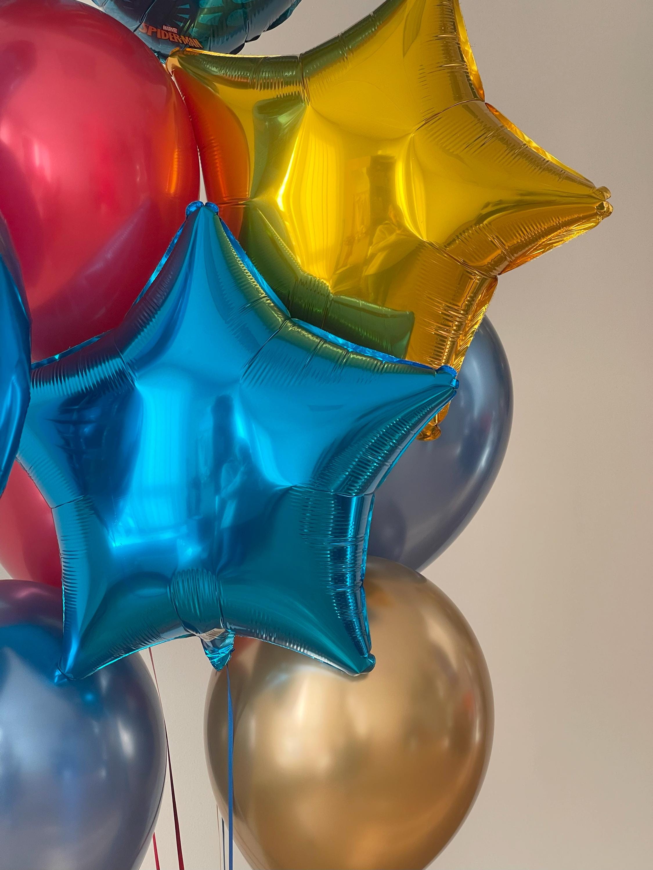 Spiderman Birthday Balloon Bouquet: Licensed Mylar Party Decoration