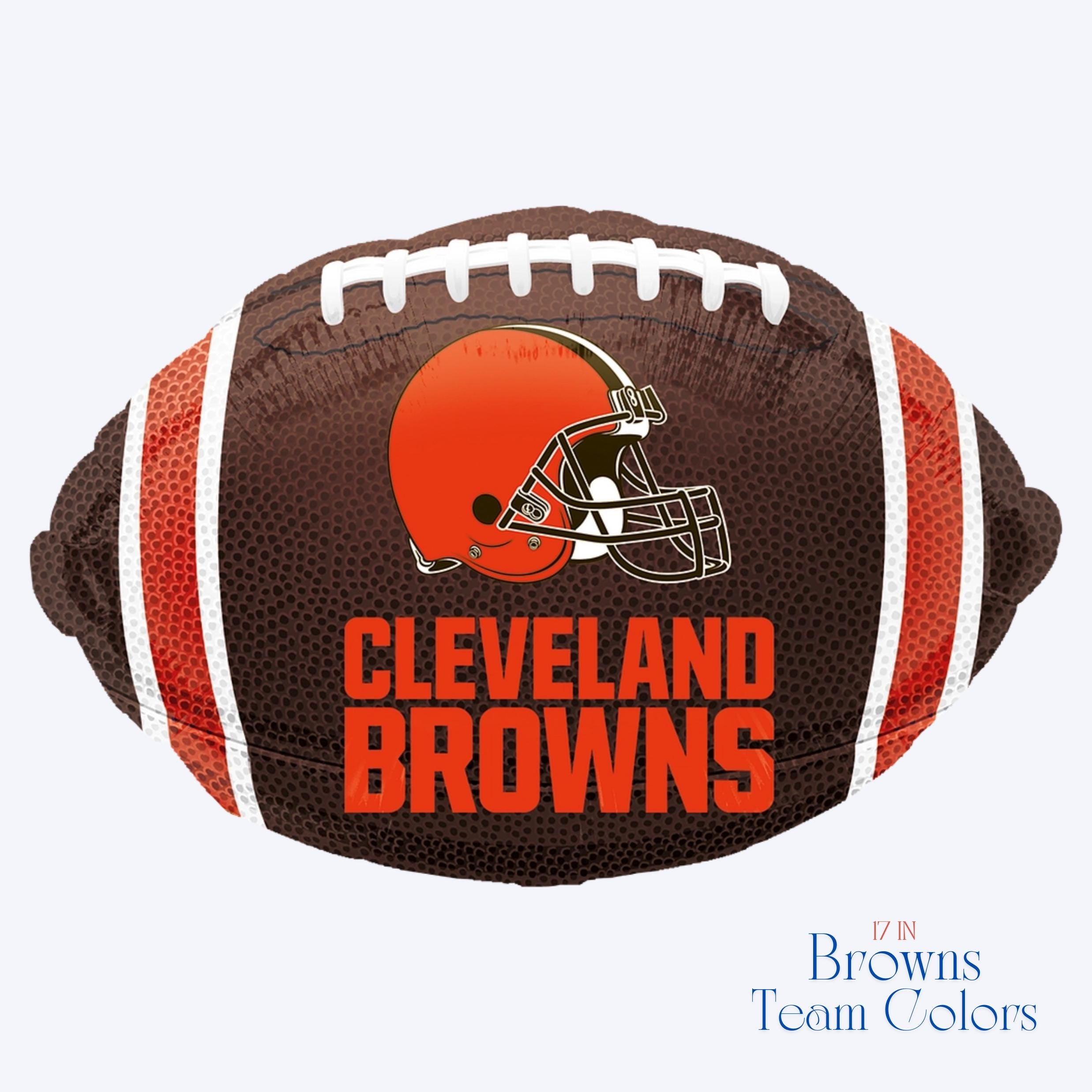 Cleveland Browns Balloon Set | Football Party Decorations | Browns Helmet Foil Balloon | Game Day Party Supplies | Browns Birthday Balloons