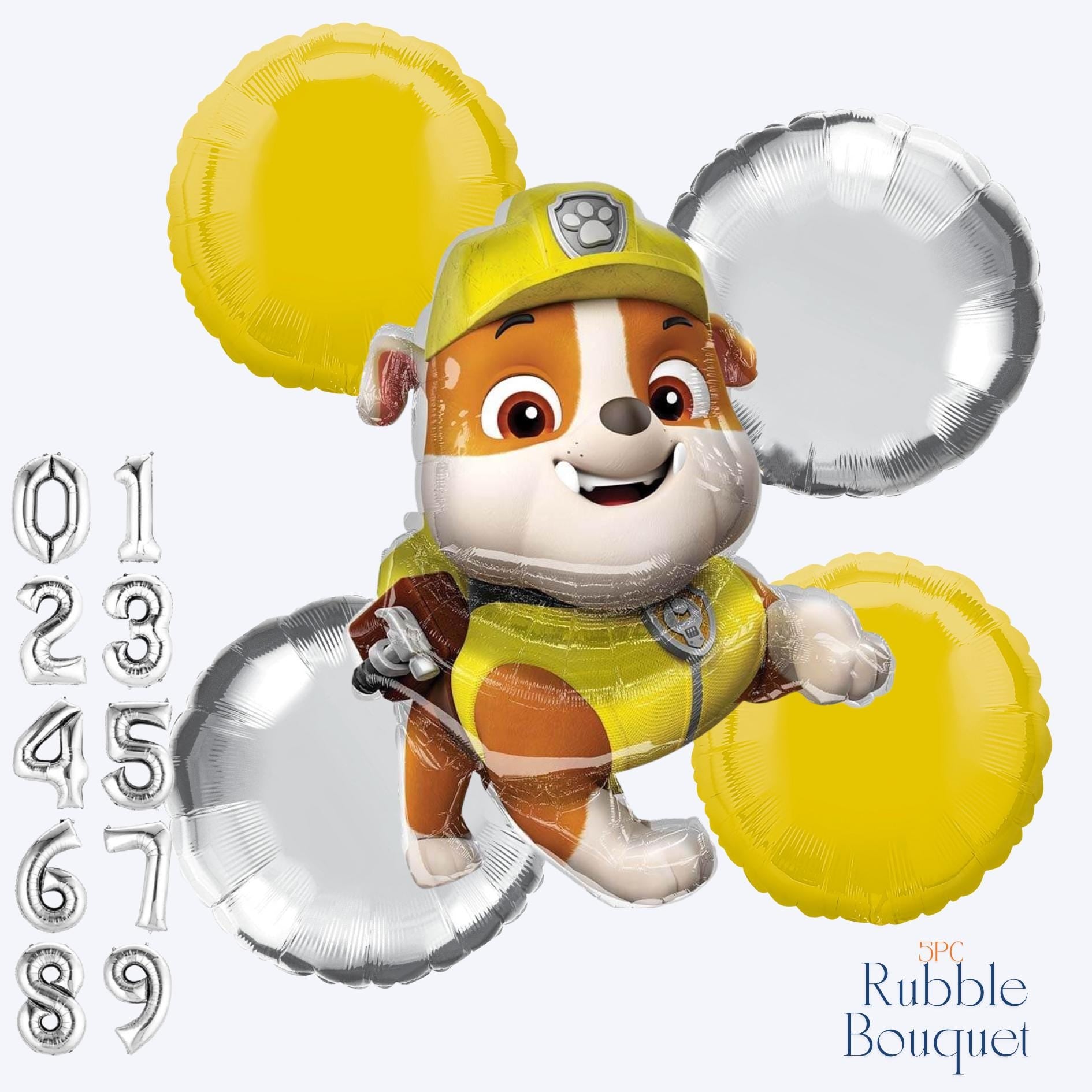 Anagram Licensed | 36" Paw Patrol Rubble | Paw Patrol Balloons | Rubble PAW Patrol Foil Balloon | Paw Patrol Birthday decorations | Rubble