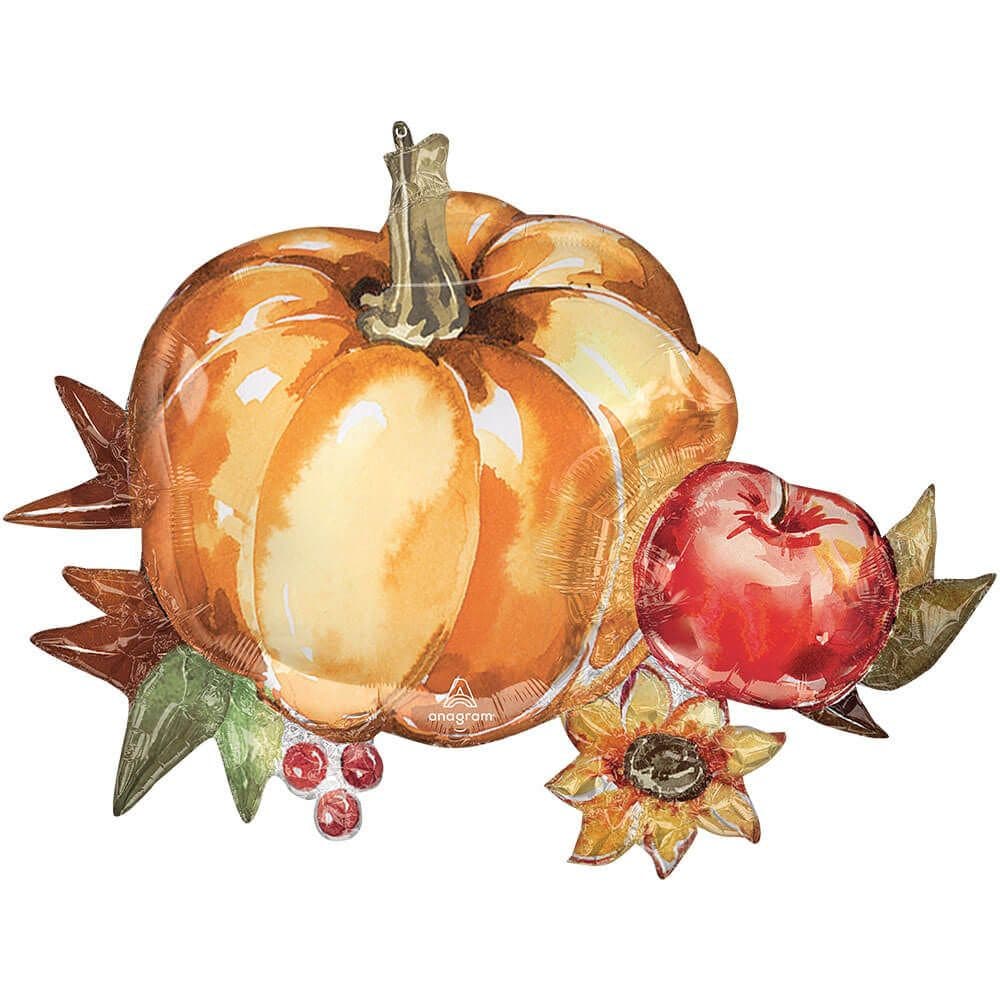 Thanksgiving Balloon Bouquet: Turkey, Squirrel, Pumpkin Decor