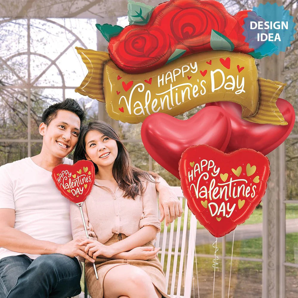 41 inch VALENTINE RED ROSE BANNER