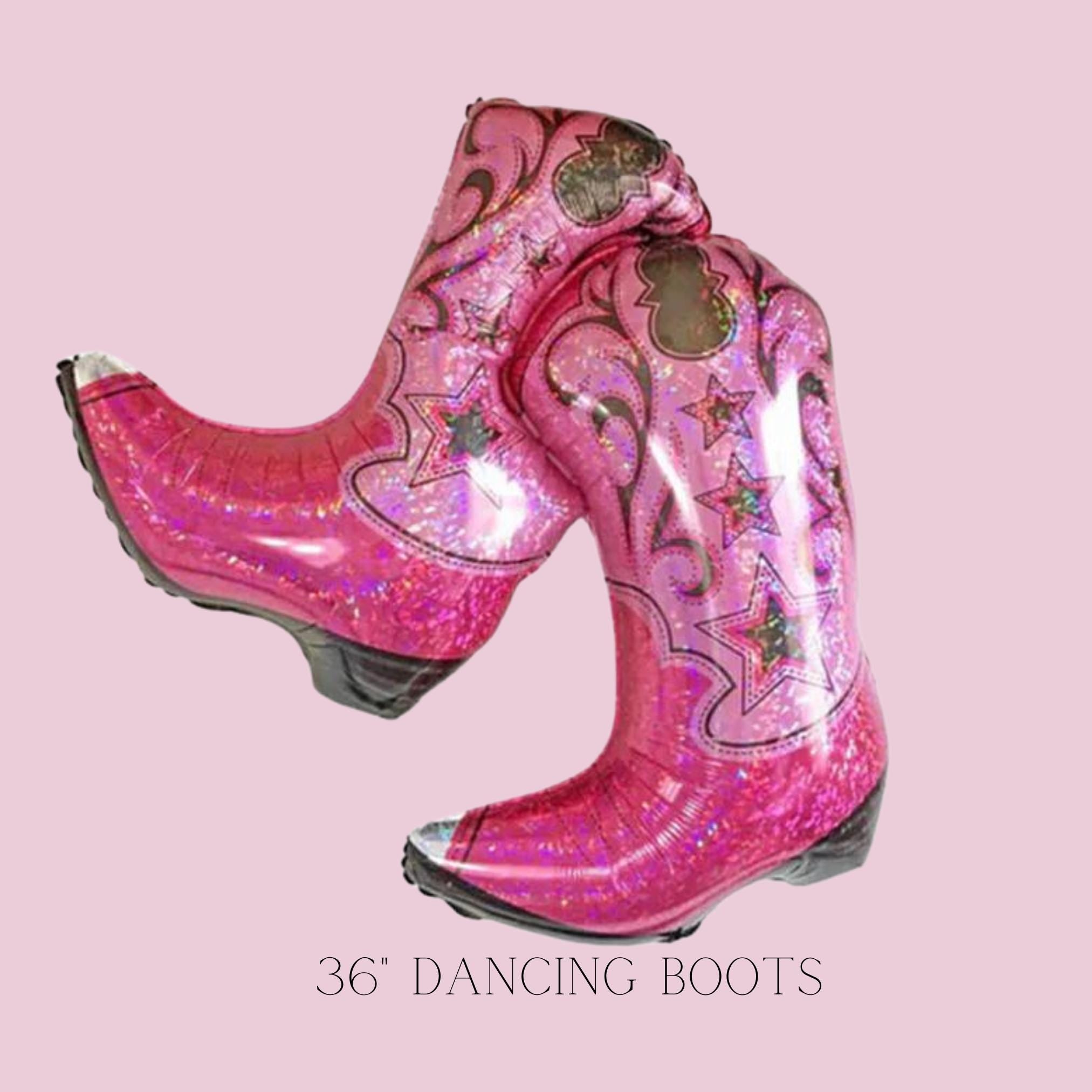 Disco Cowgirl Boot Balloon: Pink Western Party Decorations
