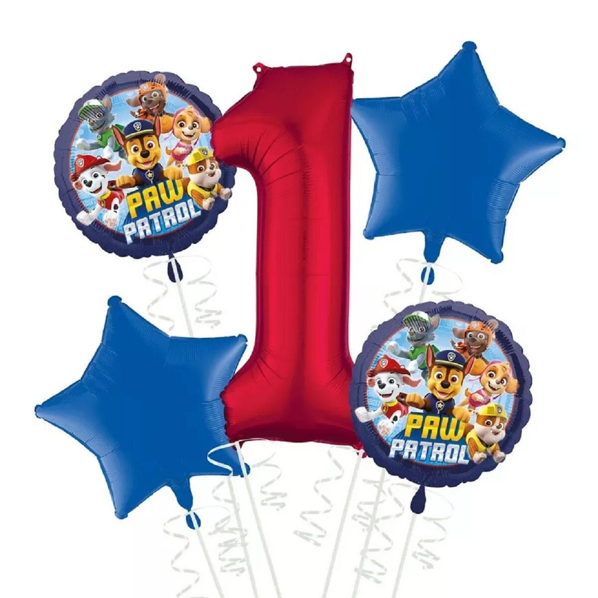PAW Patrol 1st Birthday Balloon Bouquet: Chase, Skye, Rubble