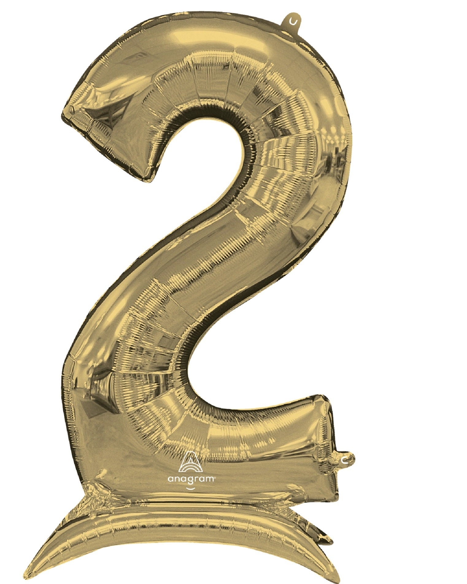 Giant 52" White Gold Standing Number Balloon: Anniversary, Birthday, New Year