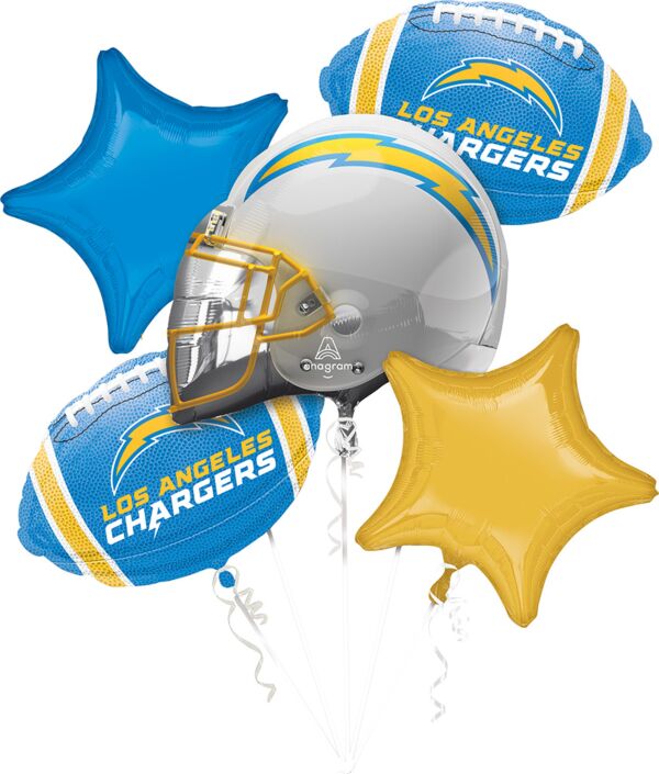 Los Angeles Chargers NFL Balloon Bouquet – Football Party Centerpiece