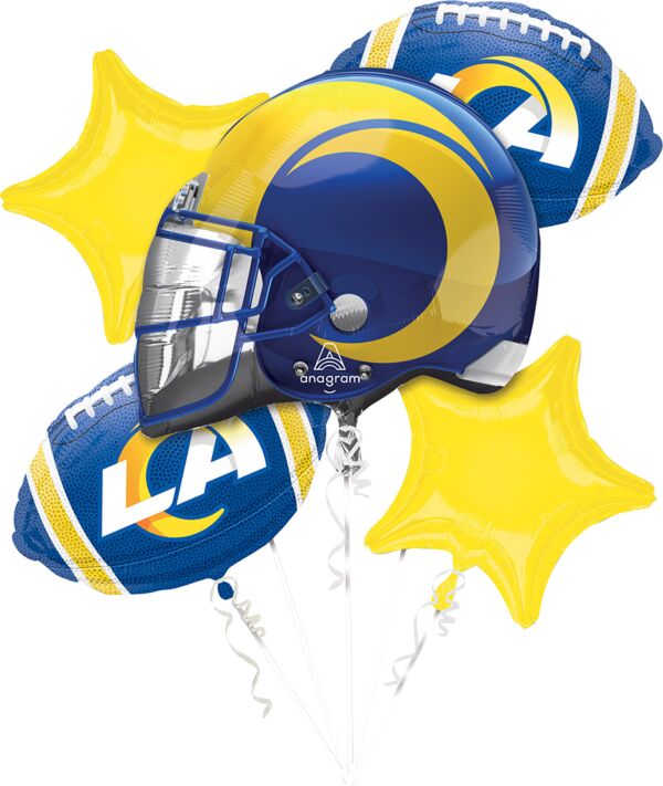 Los Angeles Rams NFL Foil Balloon Bouquet – Football Fan Celebration Decor