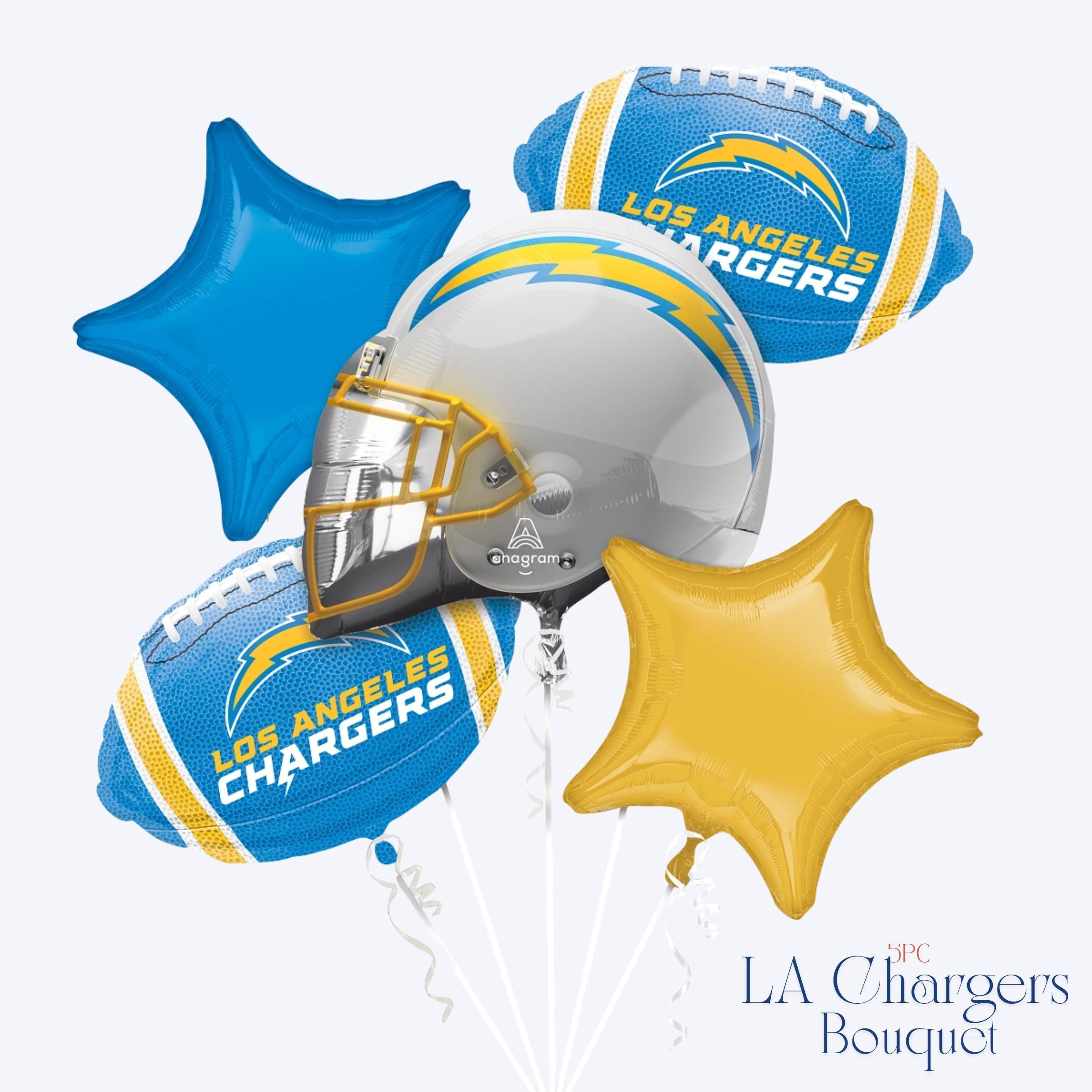 LA Chargers Balloon Bouquet: NFL Football Party Decor
