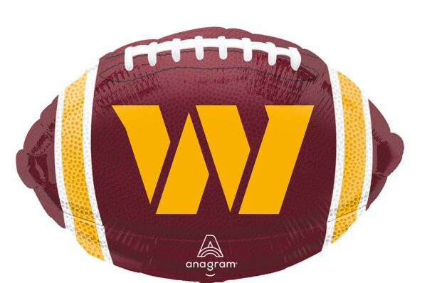 18-Inch Washington Commanders NFL Football Foil Balloon – Game Day Fan Decor
