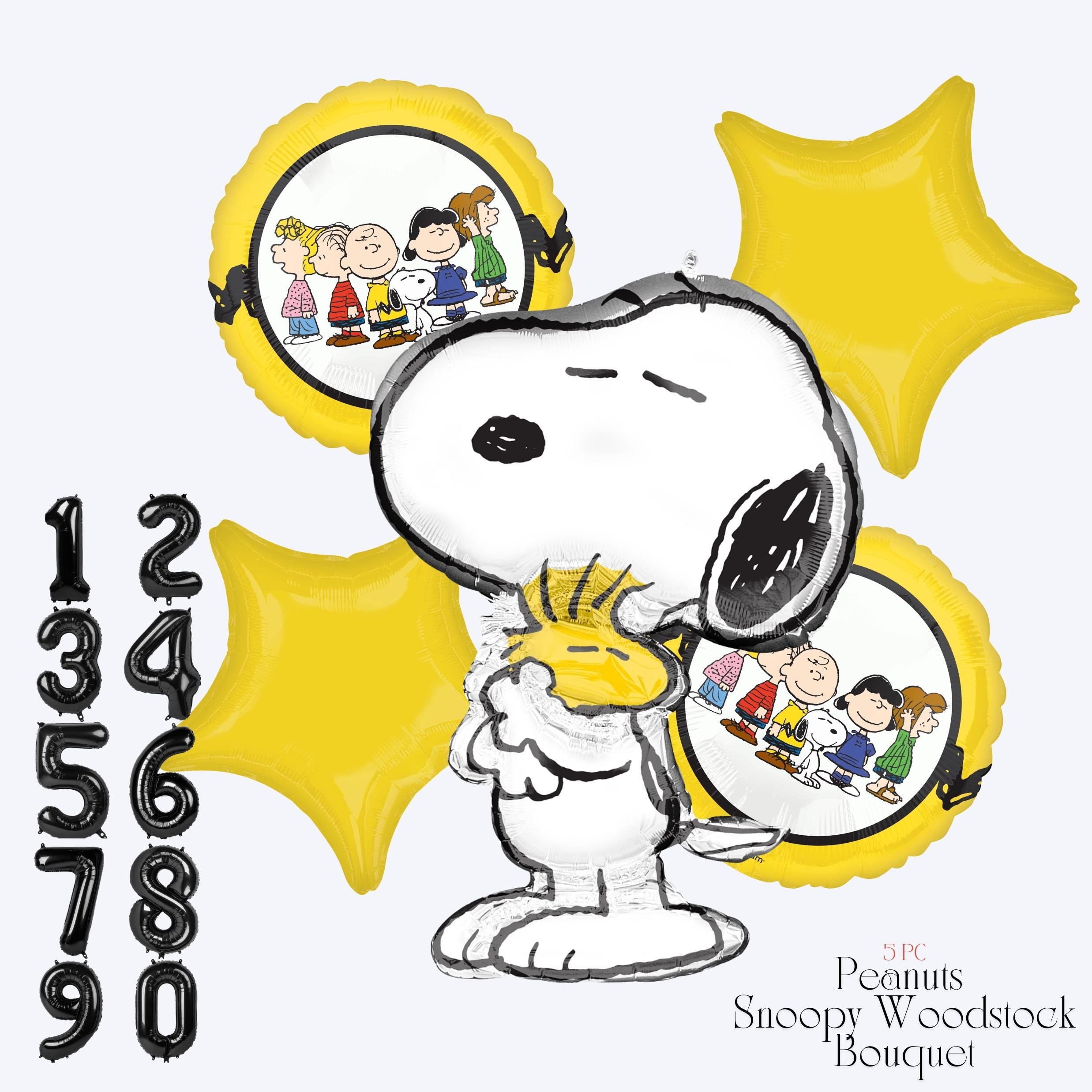 Peanuts Snoopy Balloon Bouquet: Peanuts Birthday Party Decor | Peanuts Snoopy Party Balloon Set