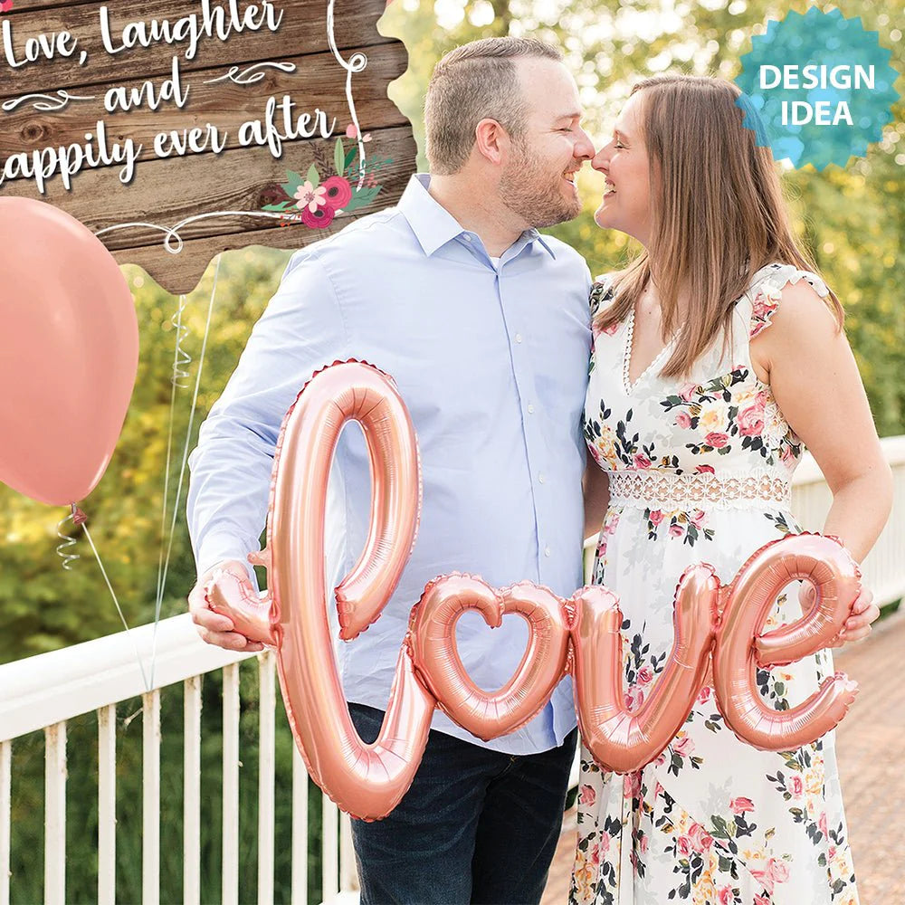 47 inch LOVE SCRIPT - ROSE GOLD