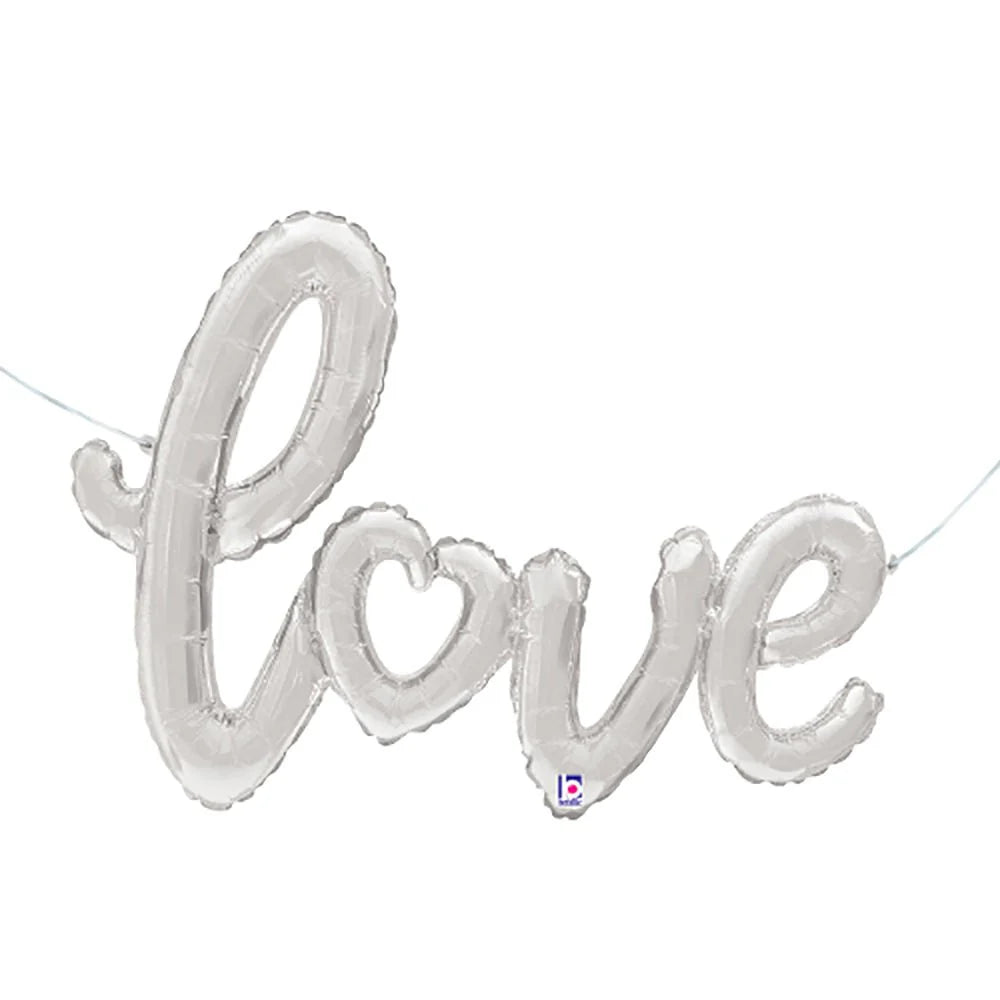 47 inch LOVE SCRIPT - SILVER