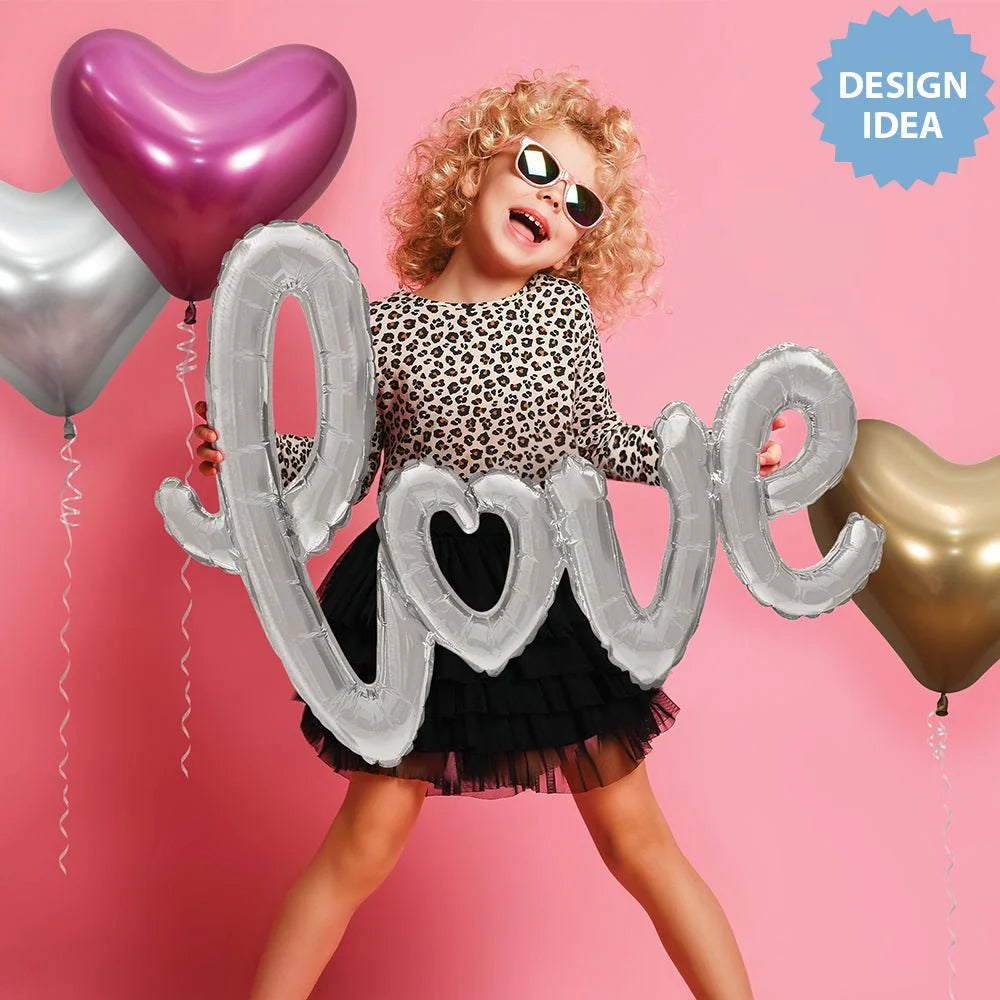 47 inch LOVE SCRIPT - SILVER