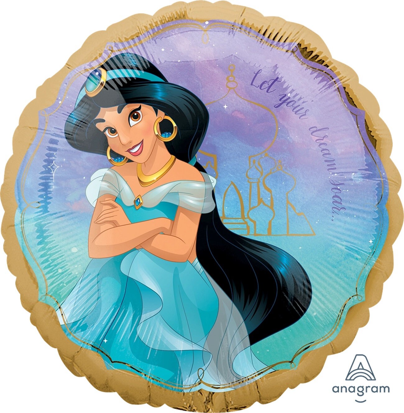 Jasmine Aladdin Foil Balloons: Princess Birthday Party Decorations