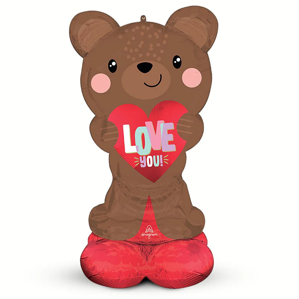 49 inch SATIN BROWN LOVE BEAR AIRLOONZ